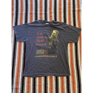 Vintage 2001 Monty Python It’s Just a Flesh Wound Black Shirt Size Large 21x27